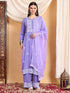 Shiza Chikankari Premium Modal Co-ord Set (Lavender)
