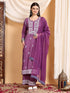 Shiza Chikankari Premium Modal Co-ord Set (Mauve)