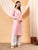 Alina Chikankari Modal Straight Kurta (Pastel Peach)