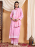Shiza Chikankari Premium Modal Co-ord Set (Pink)