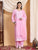 Shiza Chikankari Premium Modal Co-ord Set (Pink)