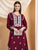 Shiza Chikankari Premium Modal Co-ord Set (Wine)