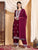Shiza Chikankari Premium Modal Co-ord Set (Wine)