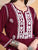 Shiza Chikankari Premium Modal Co-ord Set (Wine)