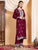 Shiza Chikankari Premium Modal Co-ord Set (Wine)