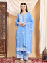 Shiza Chikankari Premium Modal Co-ord Set (Powder Blue)