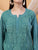 Dua Premium Viscose 3D Chikankari Straight Kurta (Green)