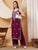 Raha Chikankari Strappy Rayon Co-ord Set (Wine)