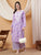 Anika Chikankari Mulmul Co-ord Set (Lavender)