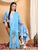 Haya Chikankari Rayon Co-ord Set (Powder Blue)