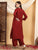 Farha Chikankari Premium Modal Co-ord Set (Maroon)