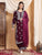 Haya Chikankari Rayon Co-ord Set (Wine)
