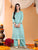 Priya Chikankari Kurta Palazzo Cotton Co-ord Set (Pastel Green)