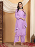 Farha Chikankari Premium Modal Co-ord Set (Lavender)