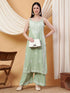 Raha Chikankari Strappy Rayon Co-ord Set (Pastel Green)