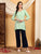 Misha Chikankari Modal Short Kurti (Pista Green)