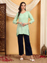 Misha Chikankari Modal Short Kurti (Pista Green)