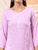 Alina Chikankari Modal Straight Kurta (Lilac)