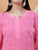 Dua Premium Viscose 3D Chikankari Straight Kurta (Pink)