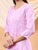 Alina Chikankari Modal Straight Kurta (Lilac)