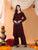 Maryam Chikankari Rayon Co-ord Set (Brown)