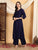 Faiza Chikankari Rayon Co-ord Set (Navy)