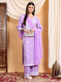 Haya Chikankari Rayon Co-ord Set (Lilac)
