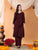 Maryam Chikankari Rayon Co-ord Set (Brown)