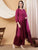 Meher Chikankari Ombre Rayon Co-ord Set (Wine)