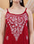 Raha Chikankari Strappy Rayon Co-ord Set (Maroon)