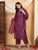 Farha Chikankari Premium Modal Co-ord Set (Wine)