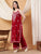 Raha Chikankari Strappy Rayon Co-ord Set (Maroon)