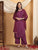 Farha Chikankari Premium Modal Co-ord Set (Wine)