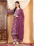 Haya Chikankari Rayon Co-ord Set (Mauve)