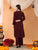 Maryam Chikankari Rayon Co-ord Set (Brown)