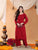 Maryam Chikankari Rayon Co-ord Set (Maroon)