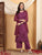 Farha Chikankari Premium Modal Co-ord Set (Wine)