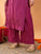 Priya Chikankari Kurta Palazzo Cotton Co-ord Set (Wine)