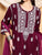 Haya Chikankari Rayon Co-ord Set (Wine)