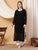 Dua Premium Viscose 3D Chikankari Straight Kurta (Black)