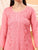 Alina Chikankari Modal Straight Kurta (Peach Pink)