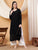 Dua Premium Viscose 3D Chikankari Straight Kurta (Black)