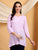 Misha Chikankari Modal Short Kurti (Lilac)