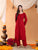 Maryam Chikankari Rayon Co-ord Set (Maroon)