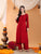 Maryam Chikankari Rayon Co-ord Set (Maroon)