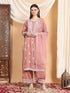 Haya Chikankari Rayon Co-ord Set (Nude Coral)