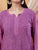 Dua Premium Viscose 3D Chikankari Straight Kurta (Mauve)