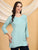 Misha Chikankari Modal Short Kurti (Spanish Green)