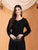 Maryam Chikankari Rayon Co-ord Set (Black)