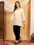 Misha Chikankari Modal Short Kurti (Yellow)